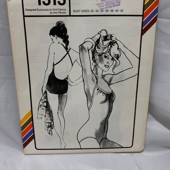 1979 Stretch and Sew Gathered Swimsuits Design Patterns by Ann Person - Picture 4 of 8